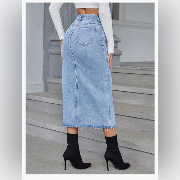 🔥 Casual high waisted denim skirt - Picture 2 of 12